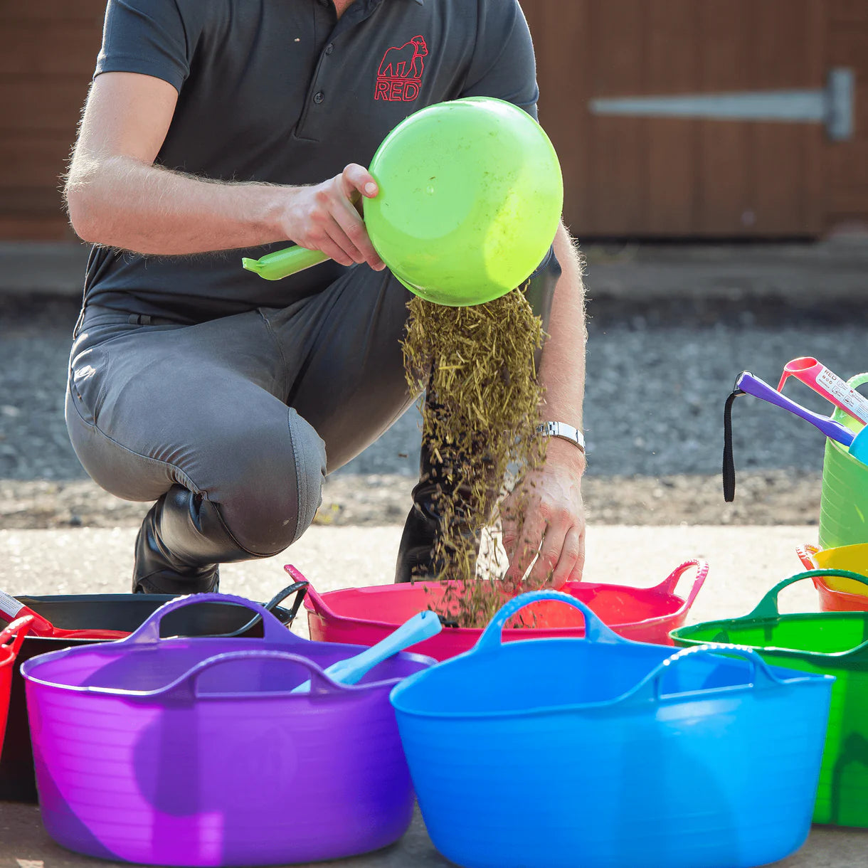 RED GORILLA Feed Scoop: Horse Feeding Supplies, Equestrian Equipment.