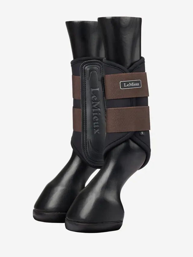 LEMIEUX GRAFTER BROWN Brushing Boots: Durable Horse Leg Protection for Schooling, Turnout & Competition. Equestrian Equipment. 