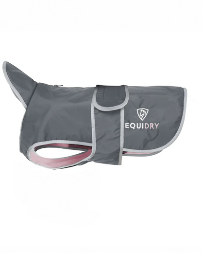 EQUIDRY Waterproof Dog Coat Grey/Pale Pink