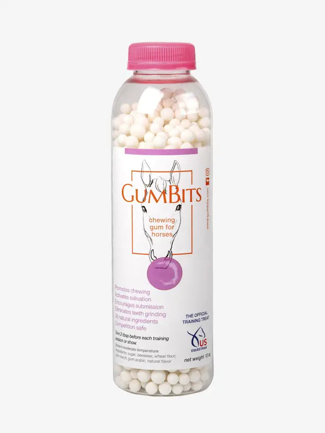 GUMBITS Horse Chewing Gum: Promotes Chewing, Salivation, and Prevents Teeth Grinding - Equestrian Training Treats