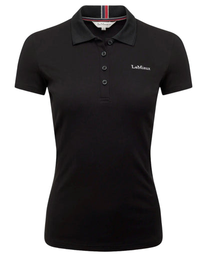 LeMieux Ladies Elite Polo Shirt II - Black Equestrian Top - Equiflair