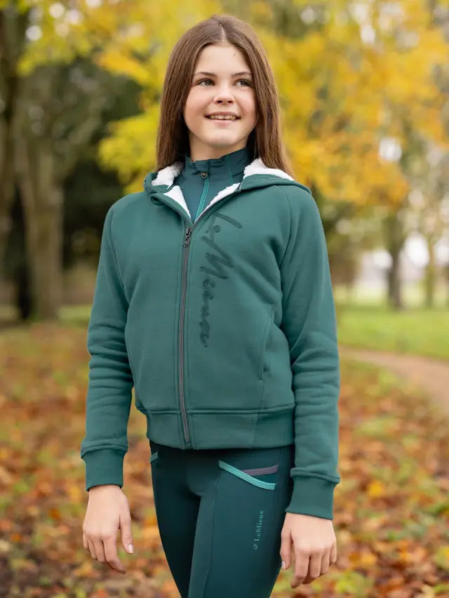 LeMieux Young Rider Sherpa Lined Hollie Hoodie Evergreen