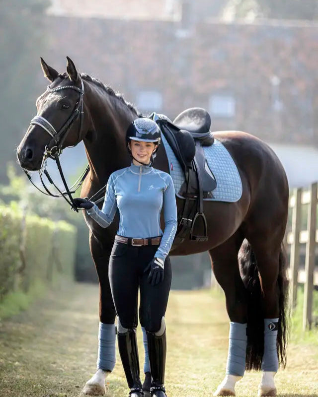 LeMieux Suede Dressage Square Ice Blue