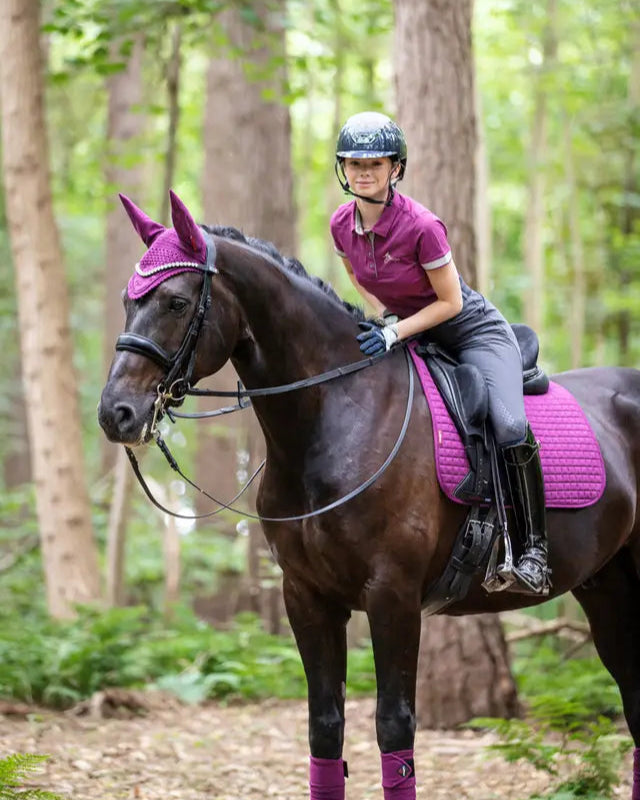 LeMieux Suede Dressage Square Plum