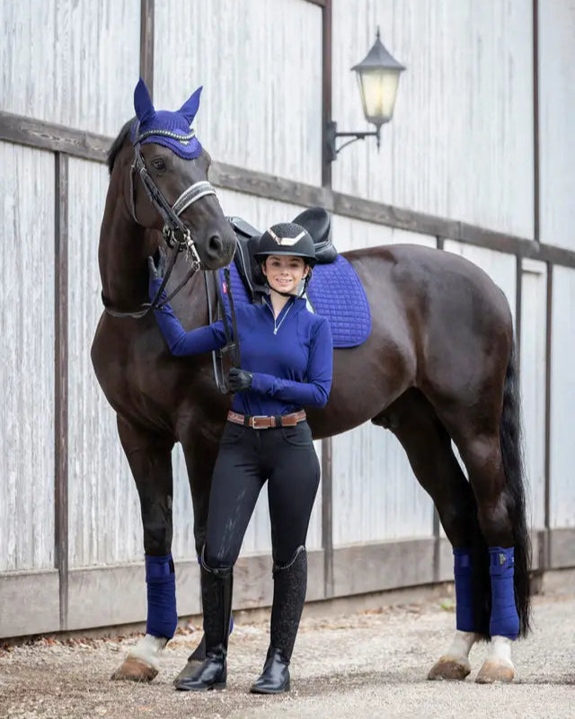 LeMieux Suede Dressage Square Ink Blue