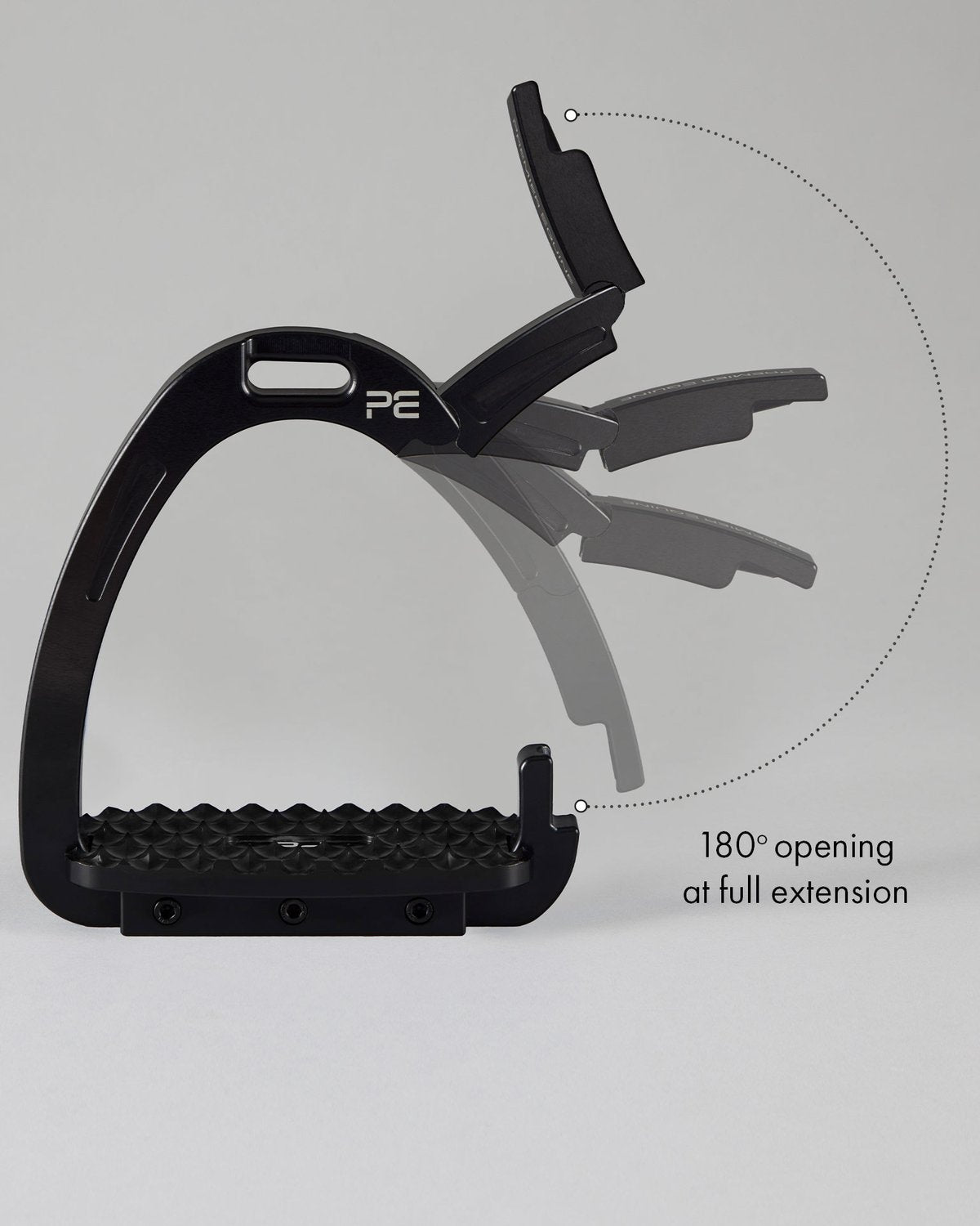 Premier Equine Intego Duo Safety Stirrups: Black Equestrian Horse Riding Gear