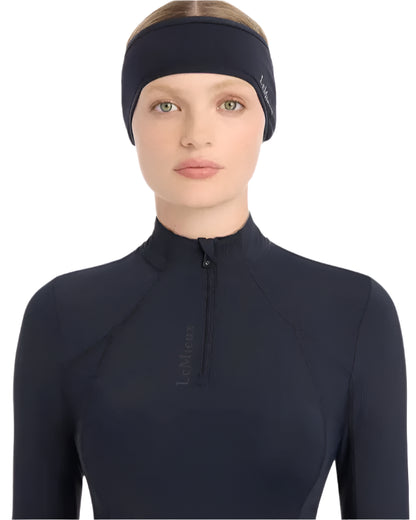 LeMieux Ear Warmer Headband Indigo - Warm, Comfortable & Riding Hat Compatible | Equiflair