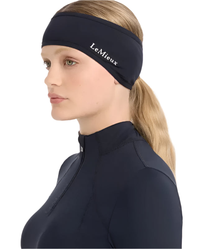 LeMieux Ear Warmer Headband Indigo: Fleece Equestrian Riding Headwear