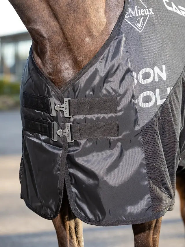 LEMIEUX Carbon Cooler Rug Black - Horse Cooling Rug with Nanofibre Carbon