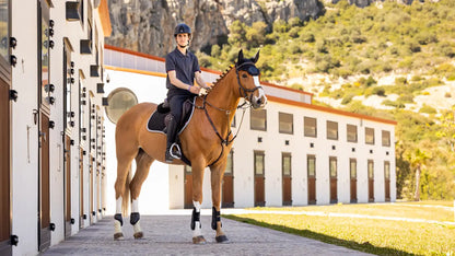 LeMieux Suede EuroJump Square Black Saddle Pad | Horse Riding Equipment at Equiflair