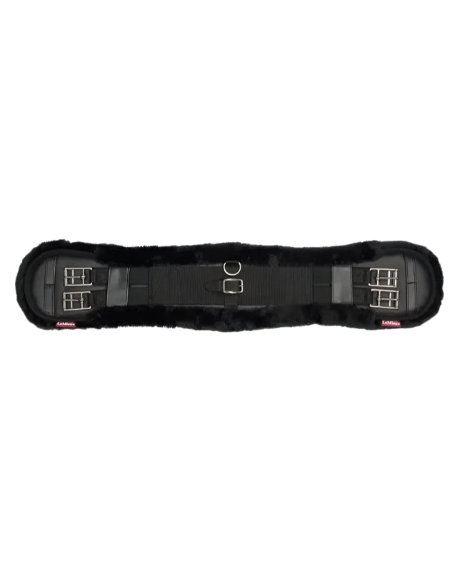 LeMieux Integrated Dressage Girth Black - Faux Fur Lined Horse Girth