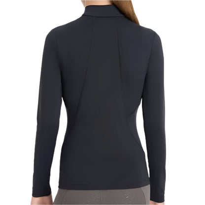 LEMIEUX Young Rider Base Layer Indigo: Long Sleeve Equestrian Top for Youth Riders, Technical Performance Fabric, UV50+ Protection