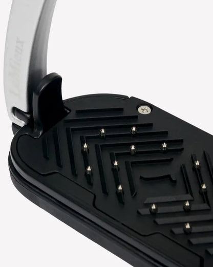 LeMieux Vector Control Stirrups: Black Equestrian Safety Stirrups with Aluminum Frame & Grip Tread for Horse Riding