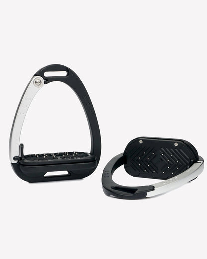 LeMieux Vector Control Stirrups - Black/Aluminum - Horse Riding Safety Stirrups