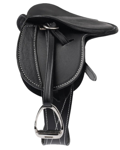 LEMIEUX TOY PONY SADDLE BLACK - Miniature Leather Saddle for Tacking Up & Cleaning Practice | Equiflair