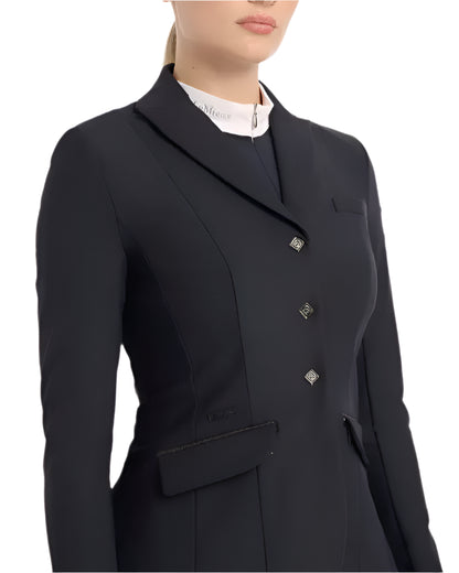 LeMieux Dynamique Navy Show Jacket: Equestrian Competition Apparel, Beaded Trim Detail