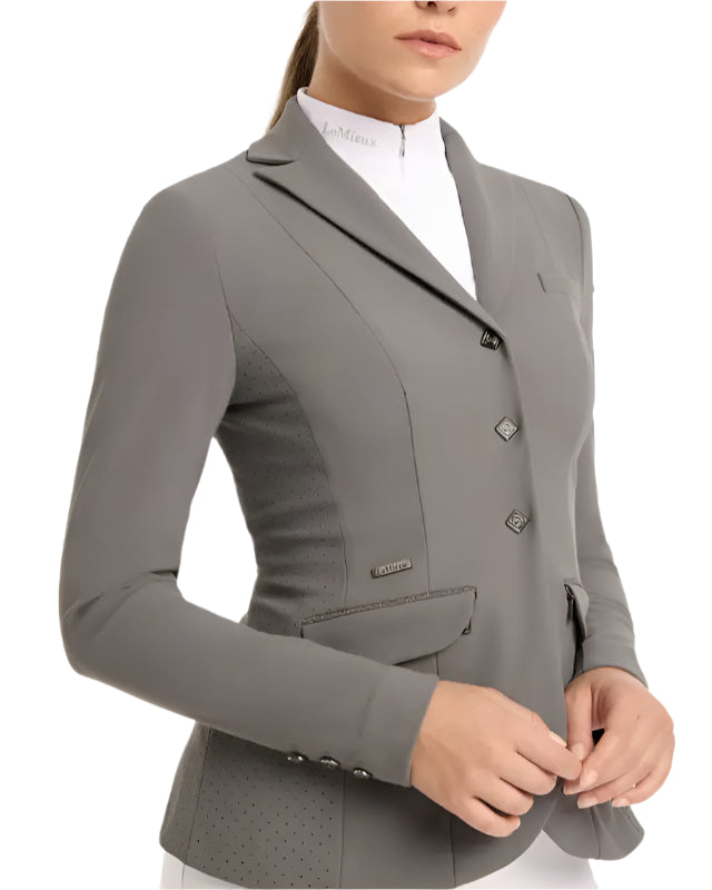 LeMieux Dynamiqué Graphite Show Jacket: Stylish Equestrian Competition Apparel