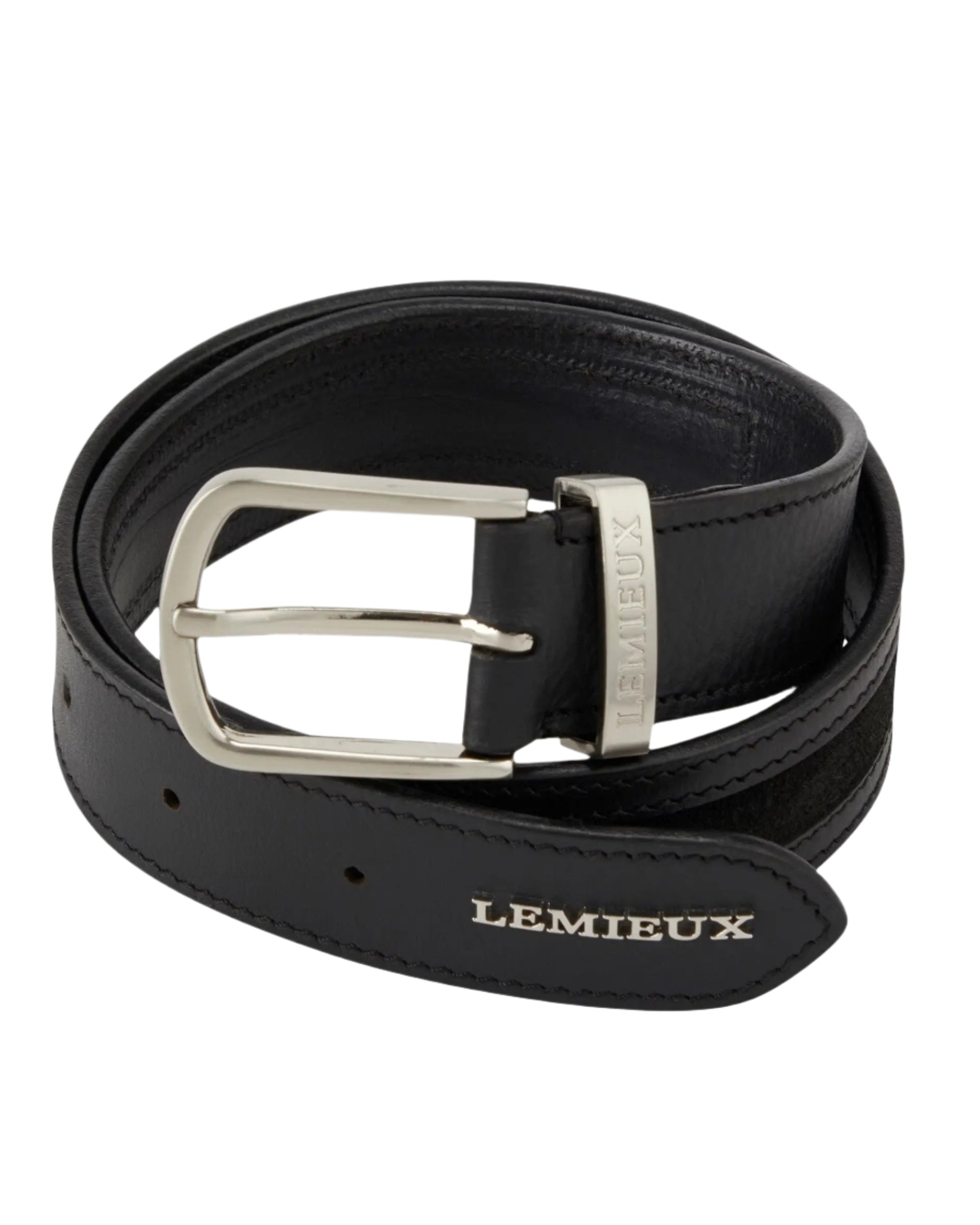 LeMieux Suede Insert Belt Black | Equestrian Leather Belt at Equiflair