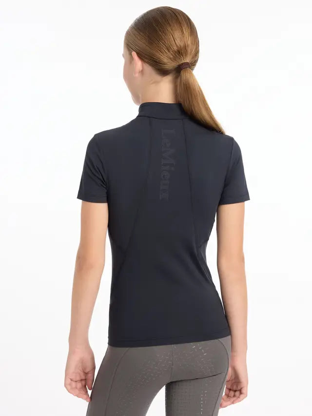 Lemieux Young Rider Indigo Short Sleeve Base Layer - Equestrian Apparel for Kids - Breathable & UV Protective