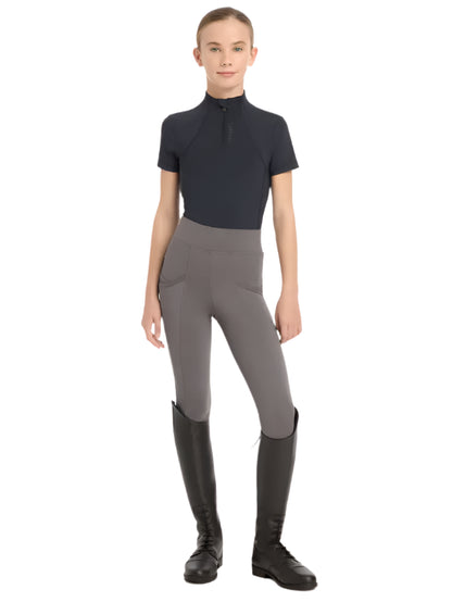 Girl in LeMieux Riding Top & Breeches with Tall Equestrian Boots - Youth Riding Apparel