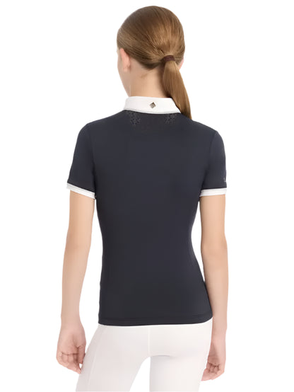 LEMIEUX Young Rider Belle Show Shirt Navy - High Stretch Equestrian Fashion Show Apparel by Equiflair Saddlery