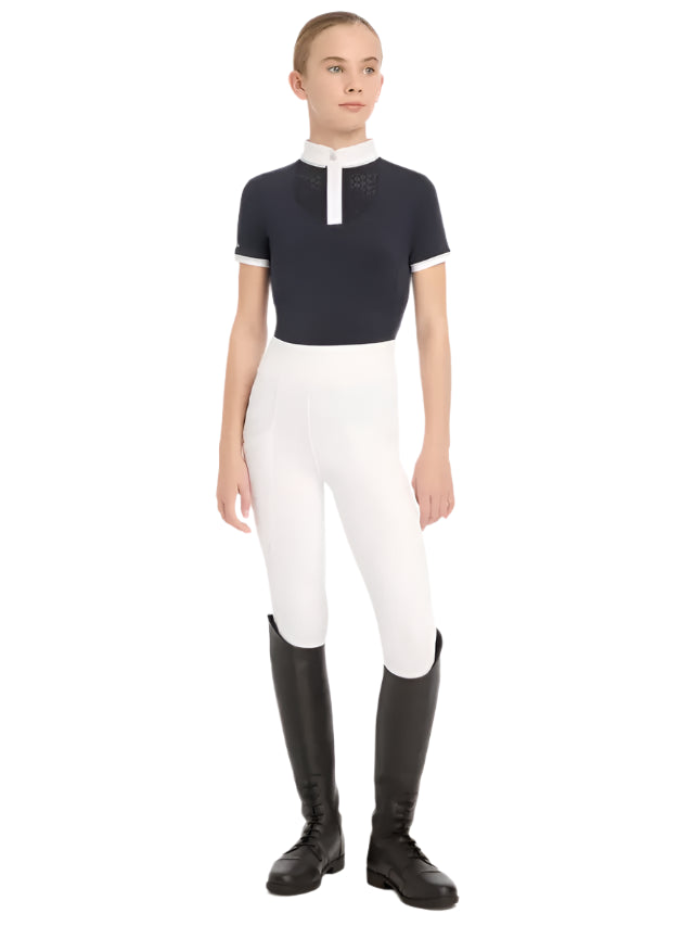 LEMIEUX Young Rider Belle Navy Show Shirt, White Breeches, Riding Boots | Equestrian Apparel by Equiflair Saddlery