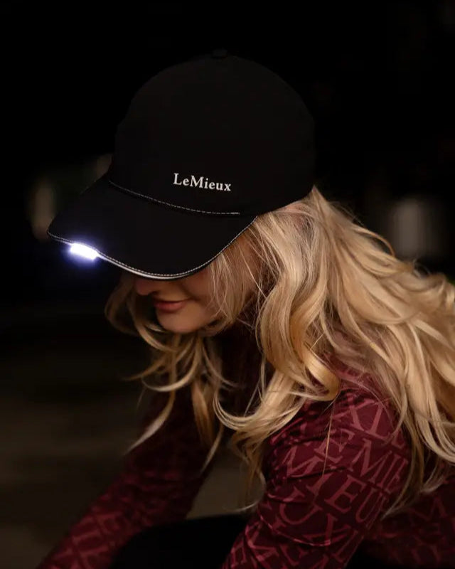 LeMieux Torch Cap Black with LED Light | Equestrian Gear