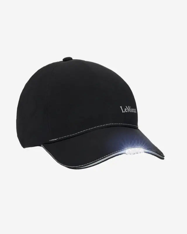 LeMieux Torch Cap Black - Equestrian Cap with LED Light