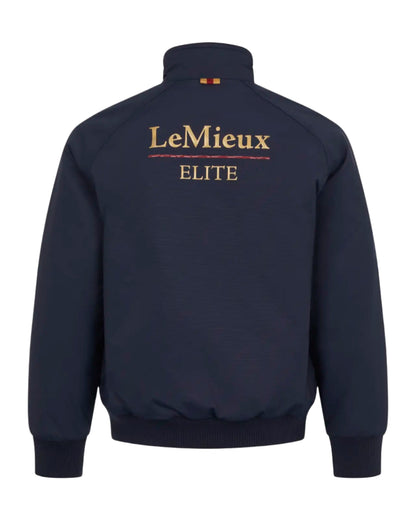 LeMieux Elite Team Jacket - Navy Waterproof Kids Equestrian Coat. Durable, stylish & breathable riding jacket for young equestrians.