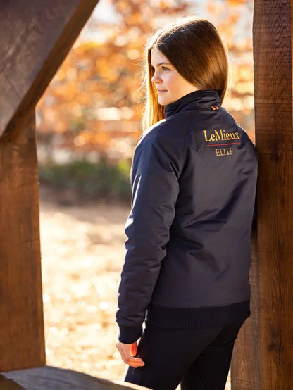 LeMieux Young Rider Elite Team Jacket Navy: Waterproof & Windproof Equestrian Coat for Girls