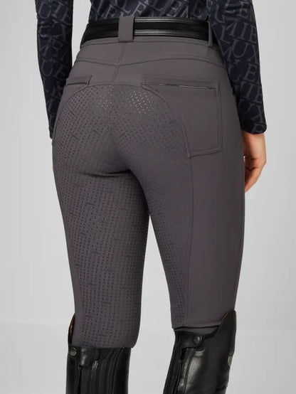 LeMieux Freya Pro Breeches Grey - Equestrian Riding Pants, Silicone Grip, Full Seat from Equiflair