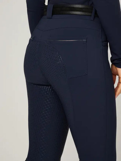 LeMieux Freya Pro Navy Riding Breeches: Full Seat Silicone Grip, Equestrian Apparel