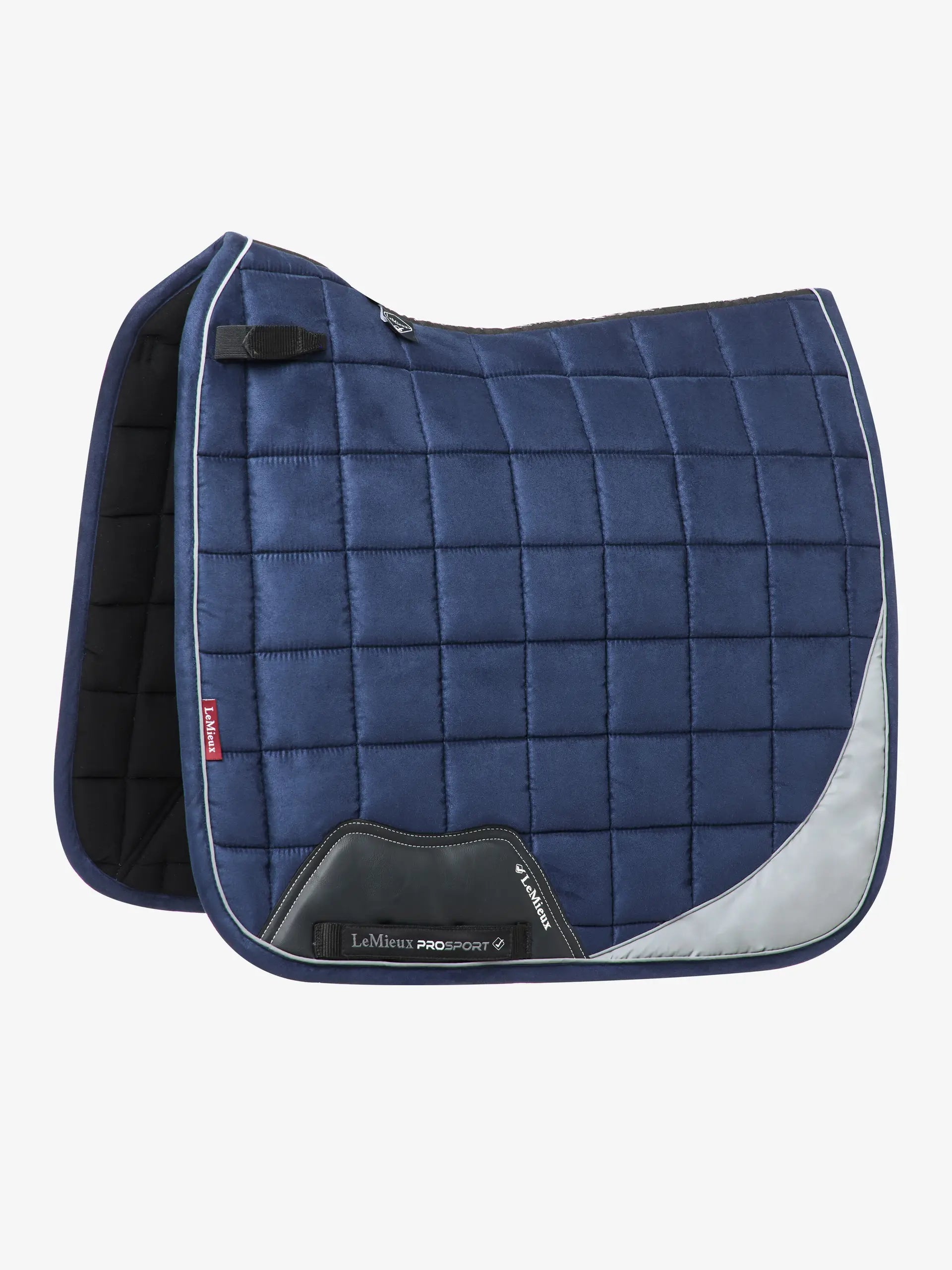 LeMieux Suede Dressage Square Reflective Navy Saddle Pad | Equine Equestrian