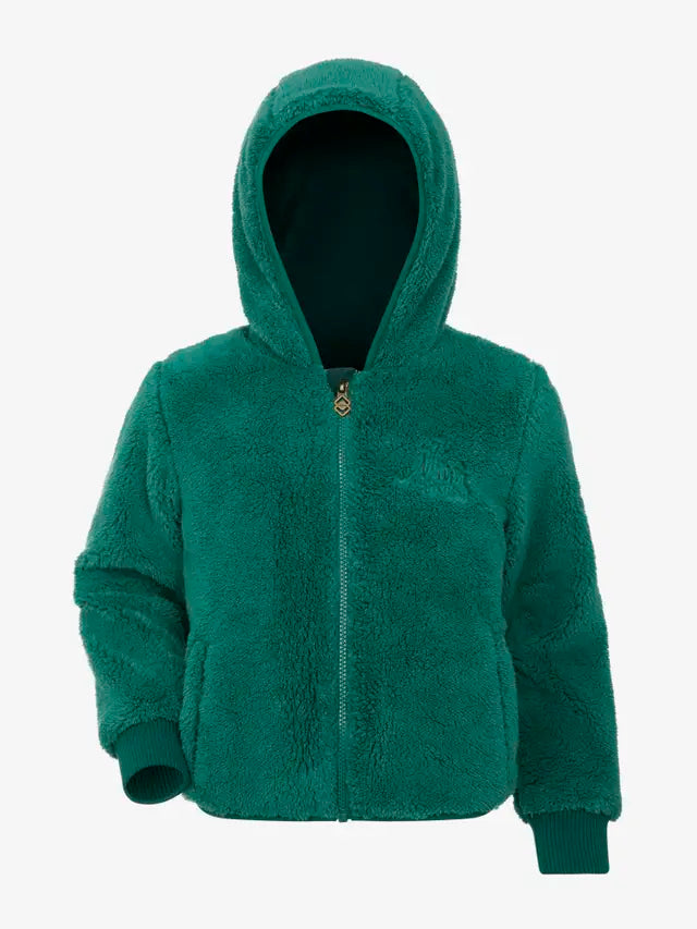 LEMIEUX MINI TEAGAN FLEECE EVERGREEN - Green kids hoodie. Cosy and stylish teddy fleece from Equiflair
