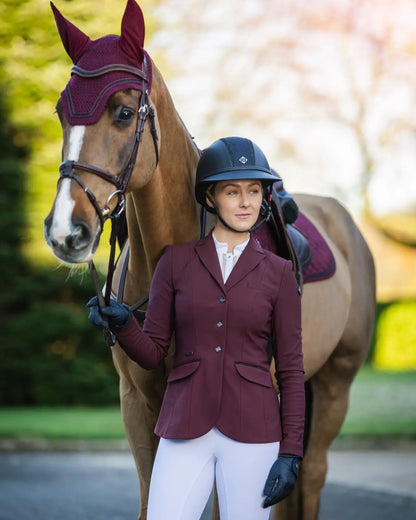 LEMIEUX Dynamiqué Burgundy Show Jacket: Equestrian Style for Competition from Equiflair Saddlery - Horse Riding Apparel