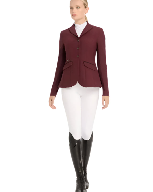 LeMieux Dynamique Burgundy Show Jacket - Equestrian Riding Competition Apparel