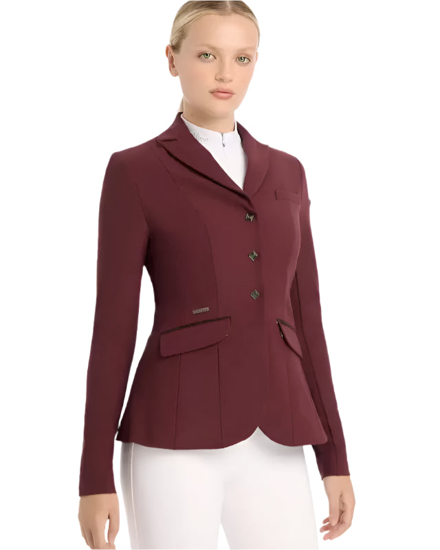 LEMIEUX DYNAMIQUÉ Burgundy Show Jacket: Equestrian Competition Riding Jacket