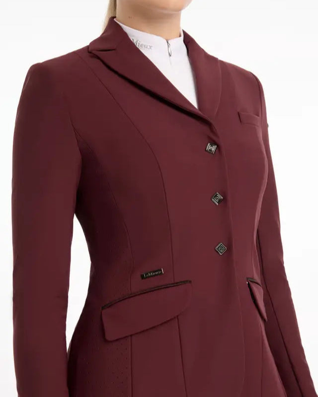 LEMIEUX Dynamiqué Burgundy Show Jacket for Equestrian Competition | Women's Riding Apparel
