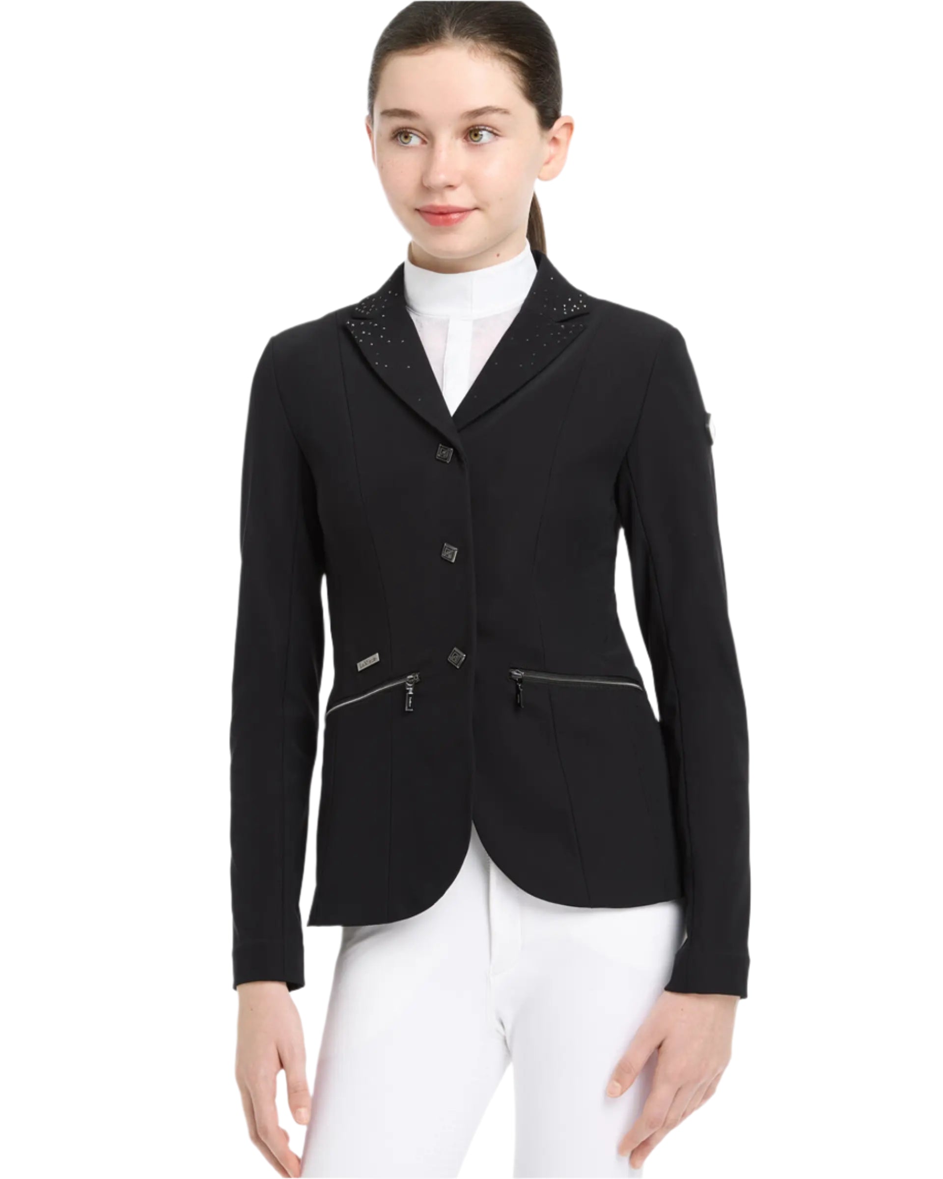 LeMieux Junior Pro Show Jacket - Black Equestrian Riding Jacket for Youth Competitions