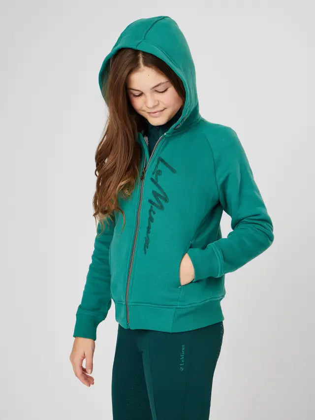 LeMieux Young Rider Sherpa Lined Hollie Hoodie Evergreen
