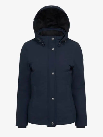 Lemieux Laura Navy Waterproof Riding Coat - Women's Short Jacket with Hood