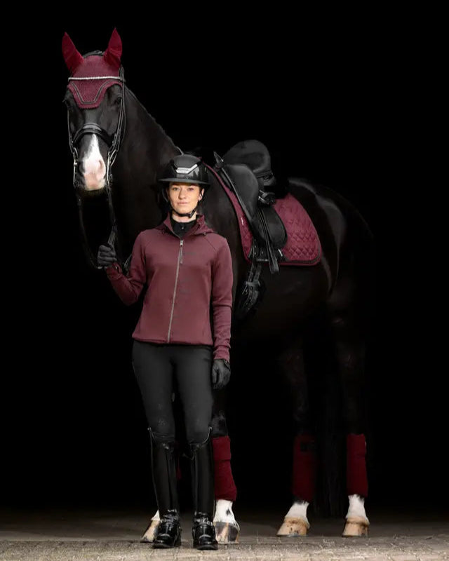 LeMieux Crystal Suede Dressage Pad Burgundy