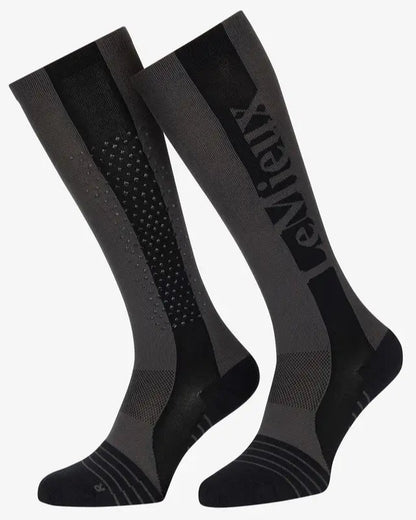 Lemieux Silicone Performance Socks Graphite: Riding, Comfort, Support, Silicone Grip