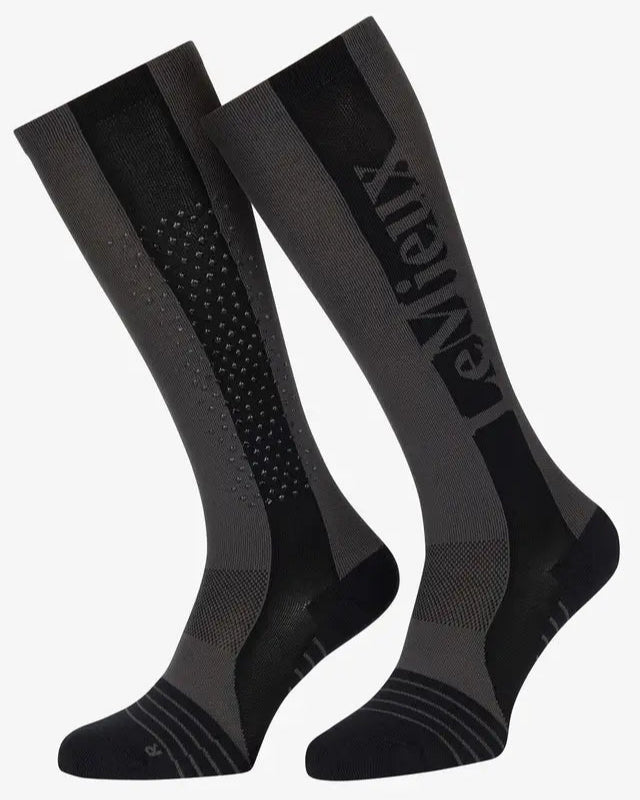 Lemieux Silicone Performance Socks Graphite: Riding, Comfort, Support, Silicone Grip