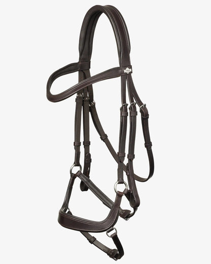 Lemieux Arika Drop Bridle Brown/Silver - Horse Riding Equipment - Anatomically Shaped Bridle