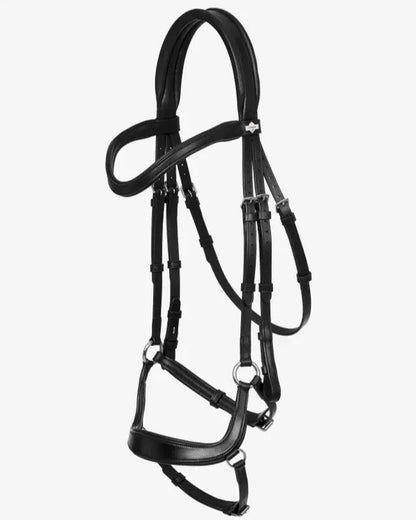 LEMIEUX Arika Drop Bridle Black/Silver Equiflair: Anatomical Horse Bridle for Comfort and Style
