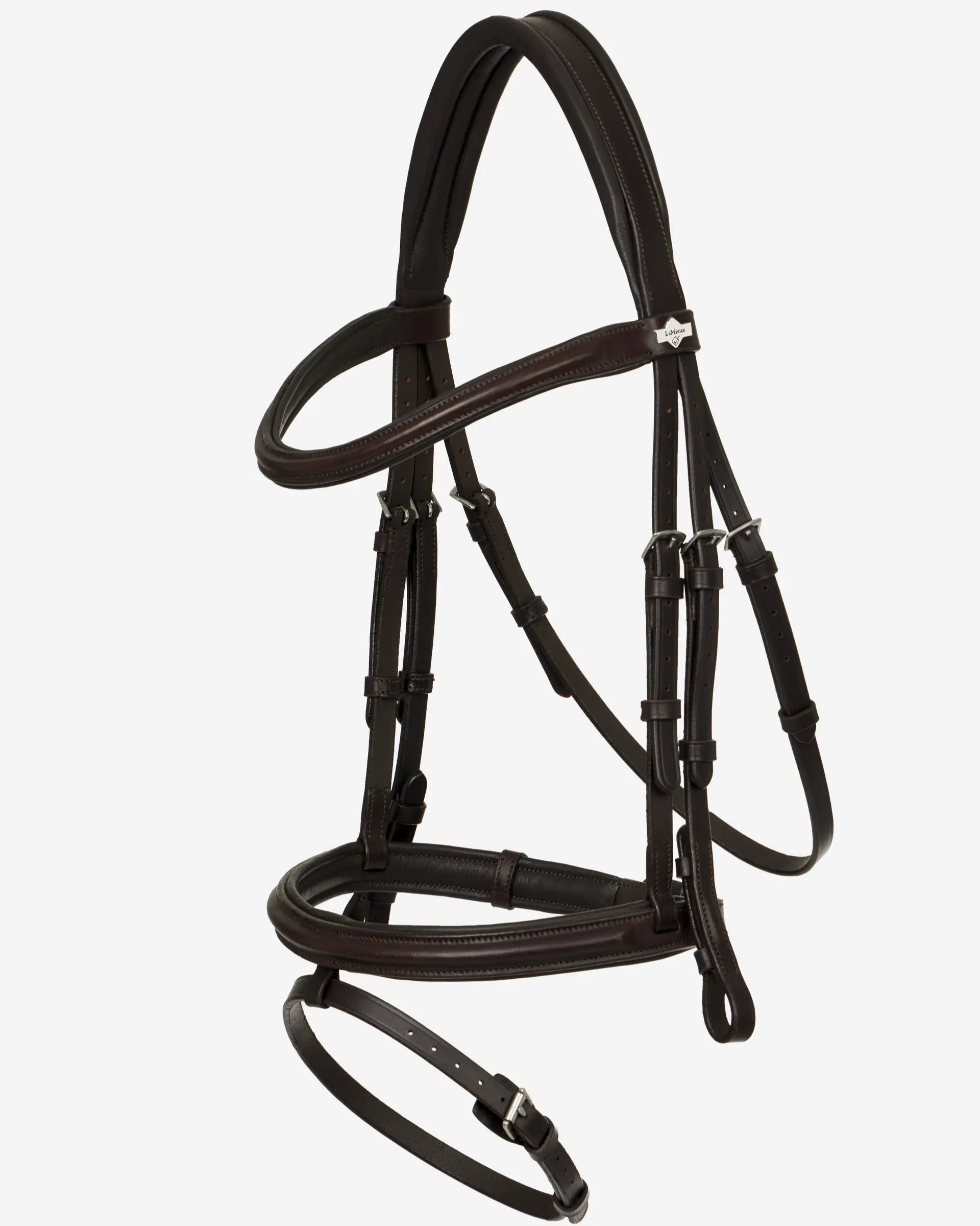 LeMieux Arika Flash Bridle - Brown Leather Equestrian Horse Tack with Silver Fittings | Equiflair