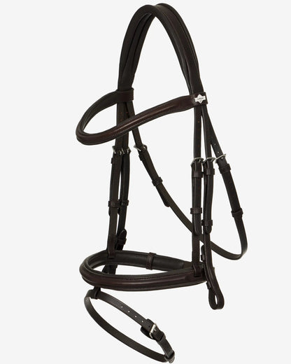 LeMieux Arika Flash Bridle - Brown Leather Equestrian Horse Tack with Silver Fittings | Equiflair