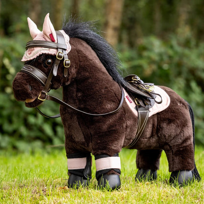 Lemieux Toy Pony Bridle Brown - Realistic Leather Horse Tack, Educational Toy