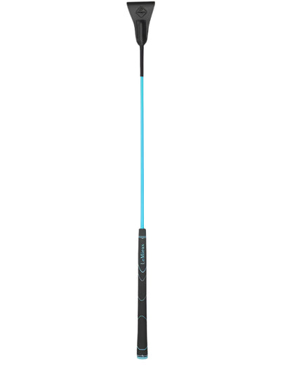 Lemieux Grip-Tek Jumping Whip - Azure Riding Crop. Equestrian Horse Whip with Rubber Grip.